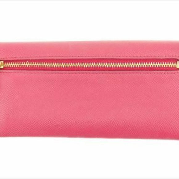 Prada Wallet Purse Long Wallet Pink leather Woman Authentic Used S952 - Picture 2 of 9